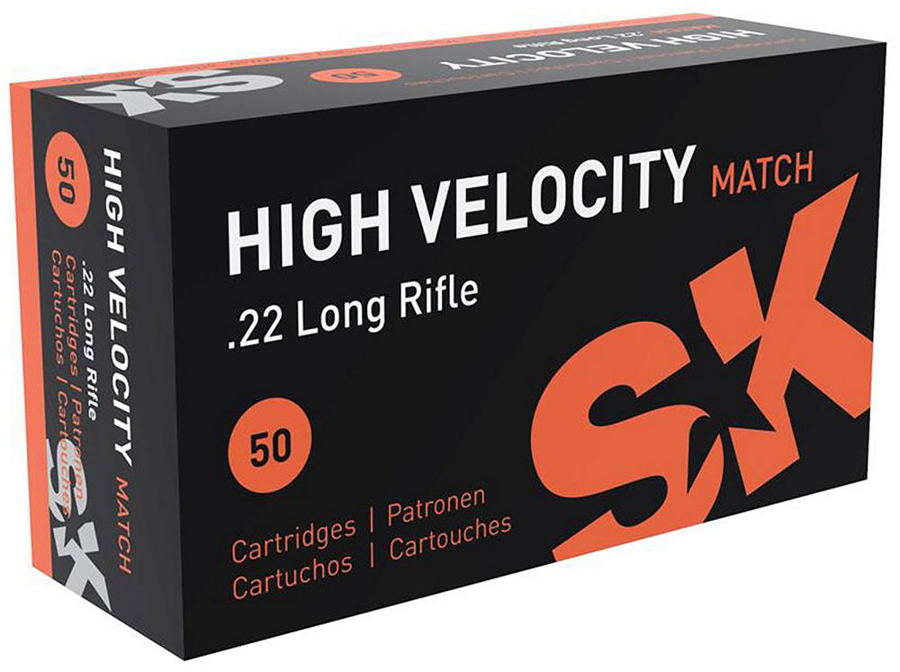 SK 420137 High Velocity  22 LR 40 gr High Velocity Match 50 Bx/ 100 Cs
