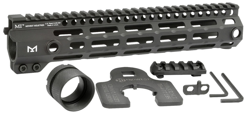 Midwest Industries MIG4M105 Tactical G4M Handguard AR-15 Black Hardcoat Anodized Black 10.5" 6061-T6 Aluminum M-LOK