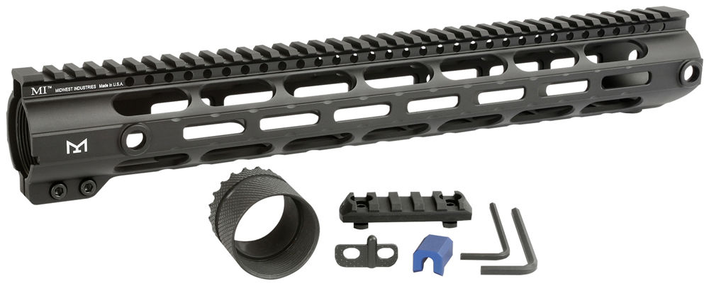 Midwest Industries MICR30815  Combat Handguard AR-308/LR-308 Black Hardcoat Anodized 15" 6061-T6 Aluminum