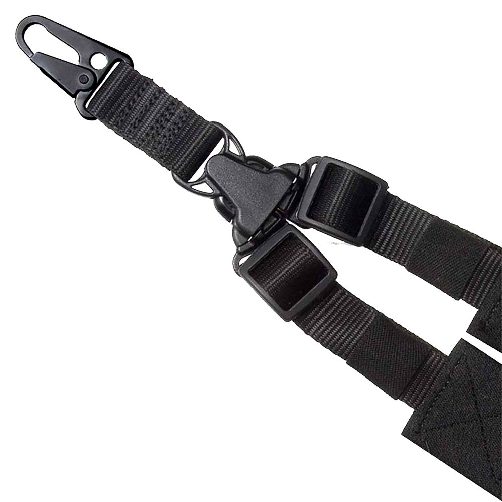 Outdoor Connection SPTK1-28408 A-Tac Sling made of Black Nylon Webbing with H-K Type Hook & Single-Point Design for Rifle/Tactical Shotgun Includes Adapter & Wrench