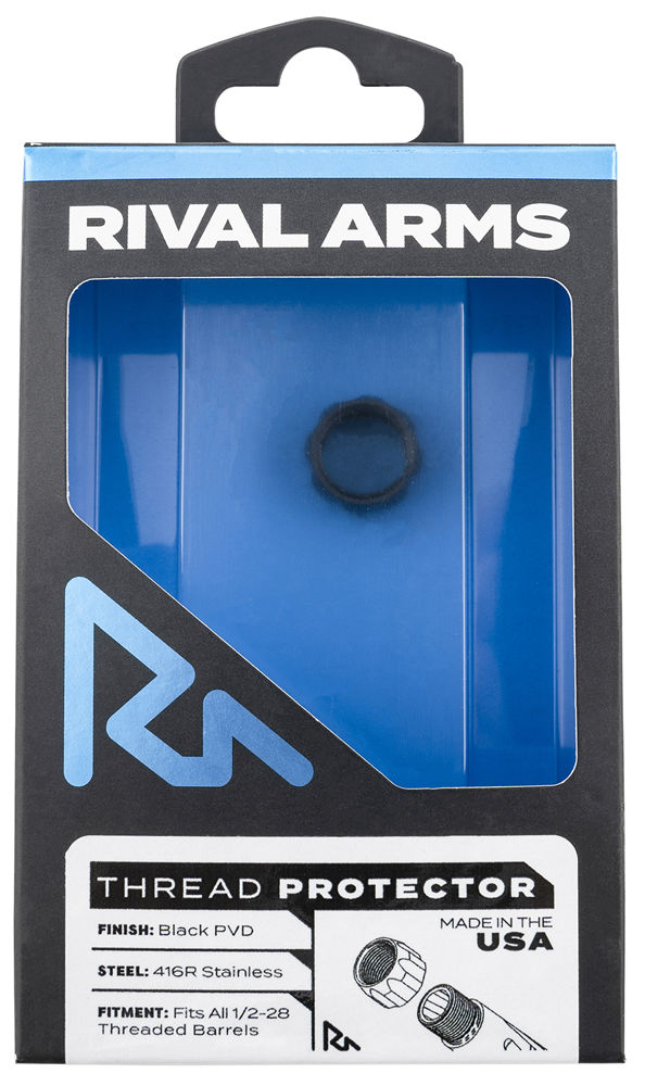 Rival Arms RA-RA300001A Thread Protector  9mm Luger Black PVD 416R Stainless Steel 1/2"-28 tpi