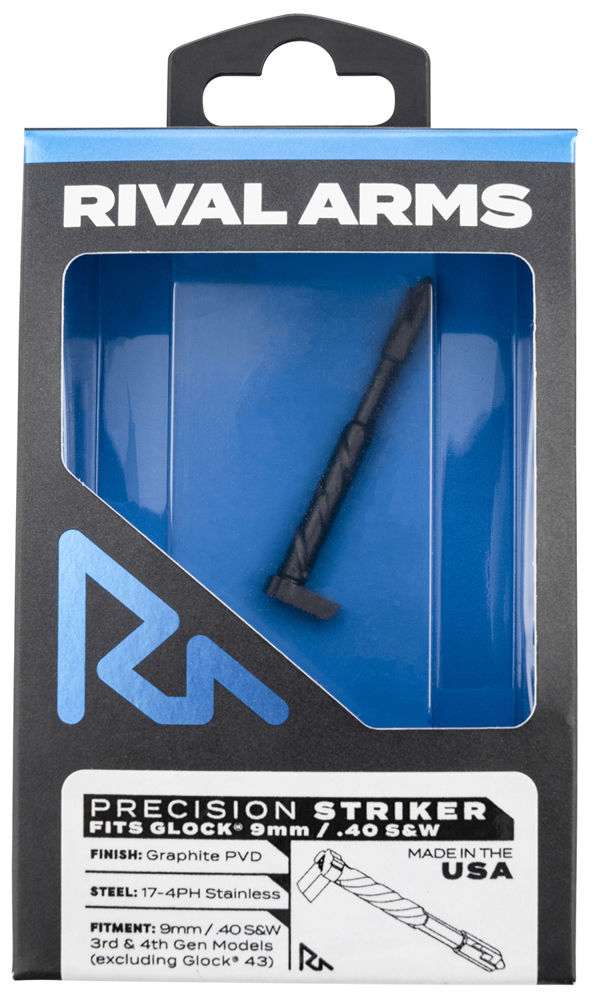 Rival Arms RA-RA40G001B Precision Striker  Graphite PVD 17-4 Stainless Steel for Glock 9mm & 40 S&W Gen3-4 (Except G43)  DOES NOT include springs, spacers, or other firing pin assembly components