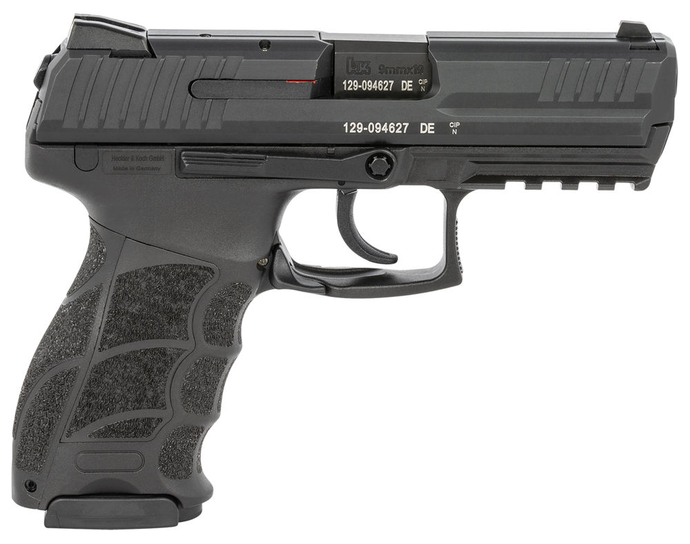 HK 81000103 P30 V1 Light LEM 9mm Luger 3.85" 17+1 (2) Black Black Steel Slide Black Interchangeable Backstrap Grip