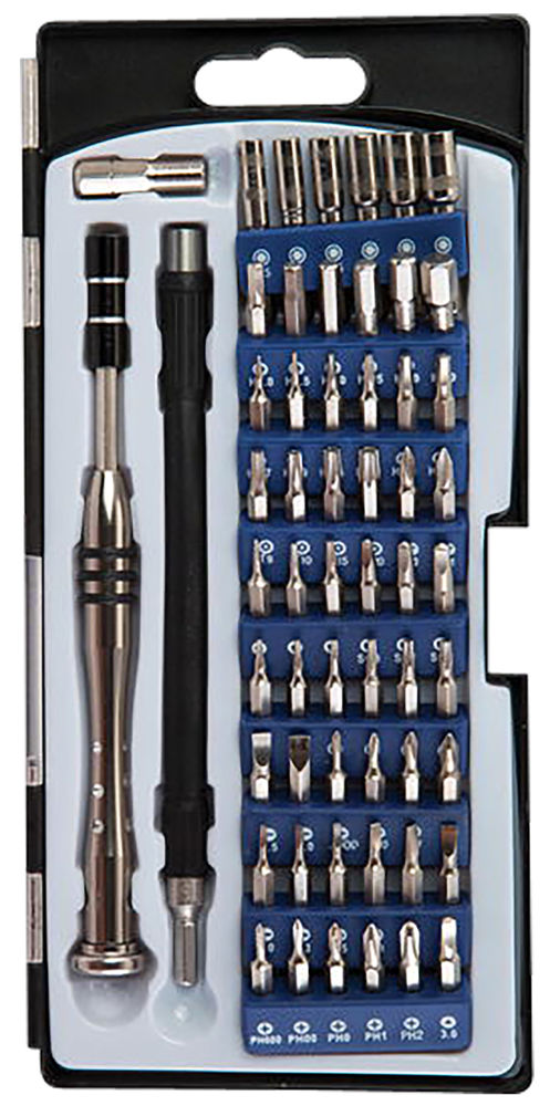 Wheeler 564018 Precision Micro Screwdriver Set Chrome Plated Steel Extendable Handle 58 Pieces