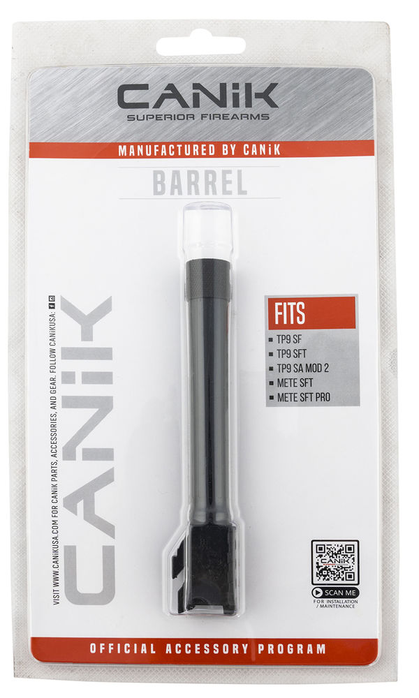 Canik PACN0022 Match Grade Barrel  9mm Luger Black Melonite for Canik TP9SF, TP9SFx, Mete SFT