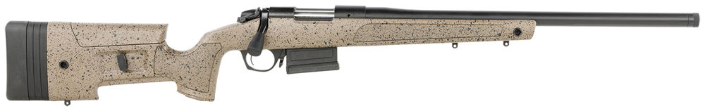 Bergara Rifles B14S351C B-14 HMR 308 Win 5+1 20" Black Cerakote Rec/Barrel Black Speckled Brown Adjustable Cheekpiece Mini-Chassis Stock Right Hand (Full Size)