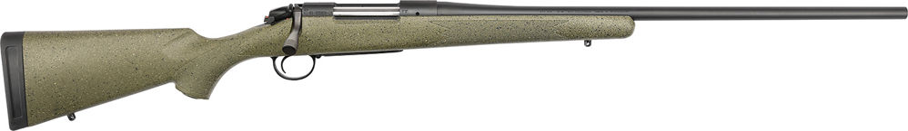 Bergara Rifles B14S104C B-14 Hunter 22-250 Rem Caliber with 4+1 Capacity, 22" Barrel, Graphite Black Cerakote Metal Finish & SoftTouch Speckled Green Fixed American Style Stock Right Hand (Full Size)