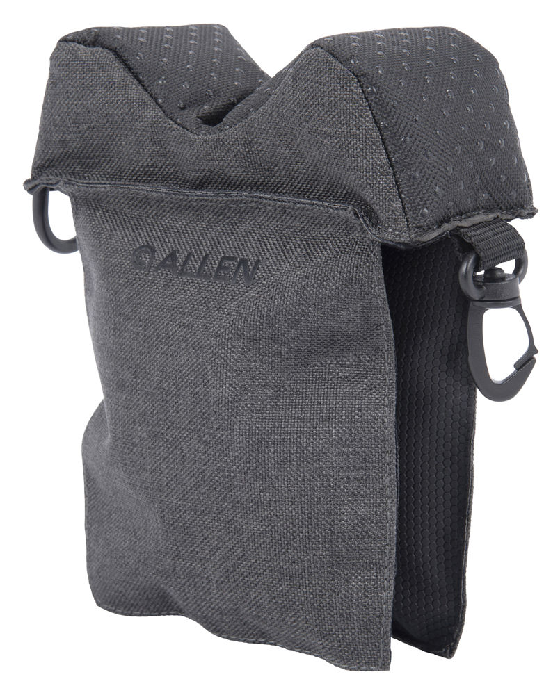 Allen 21923 Eliminator Window Shooting Rest Prefilled Front Bag made of Gray Polyester, weighs 0.17 lbs, 5.50" L x 7" H & Tacky Grip Bottom