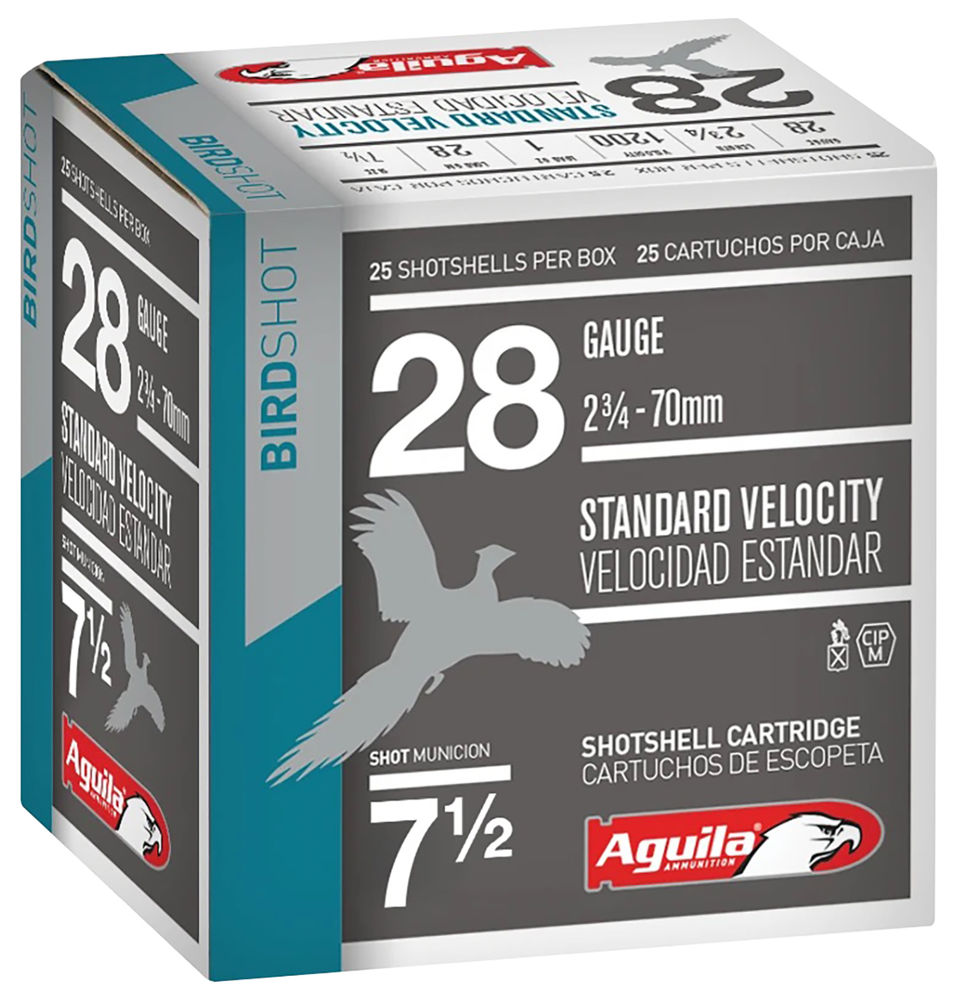 Aguila 1CHB2837 Field Standard Velocity 28 Gauge 2.75" 1 oz 7.5 Shot 25 Bx/ 10 Cs