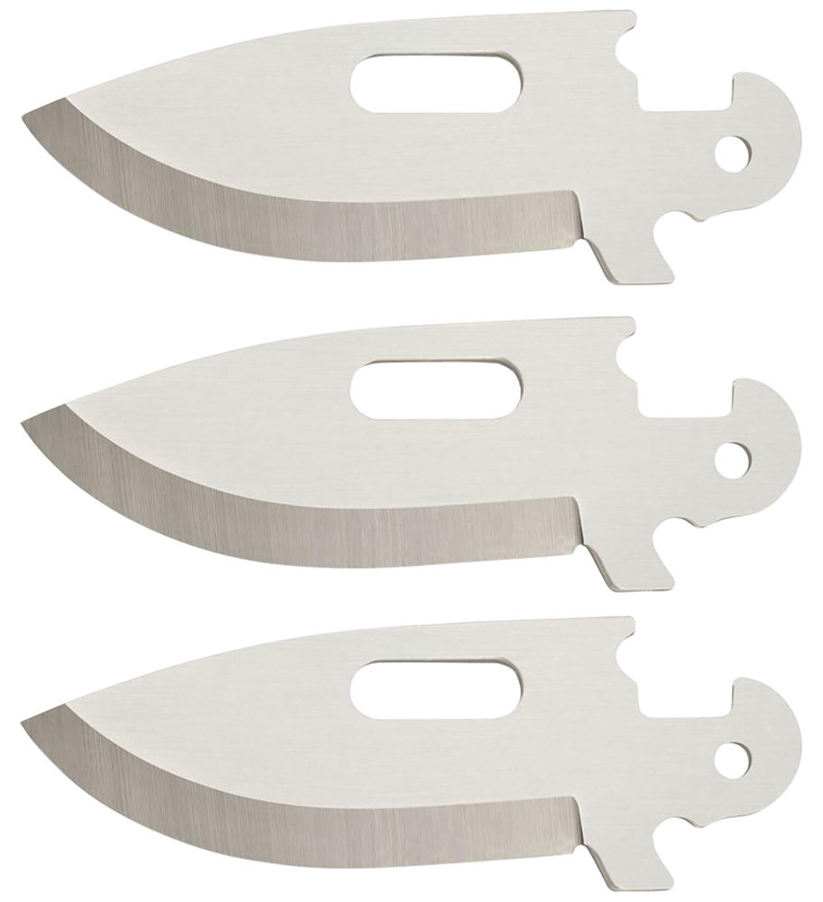 Cold Steel CS-40AP3AZ Click-N-Cut Blades For Click-N-Cut Knife Drop Point 2.50" 420J2 SS Blade Silver 3 Blades