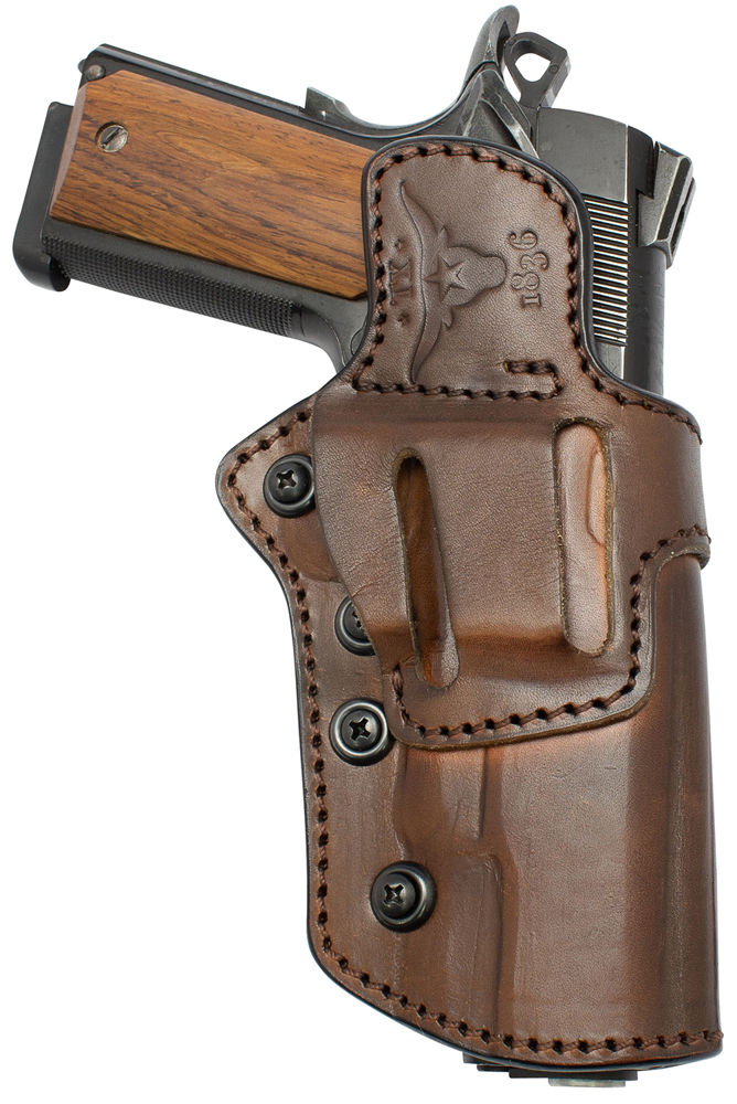 Tagua  TX Lock Retention System Dark Tan Leather OWB Fits Glock 17/22 Ambidextrous Hand Features Optics Ready