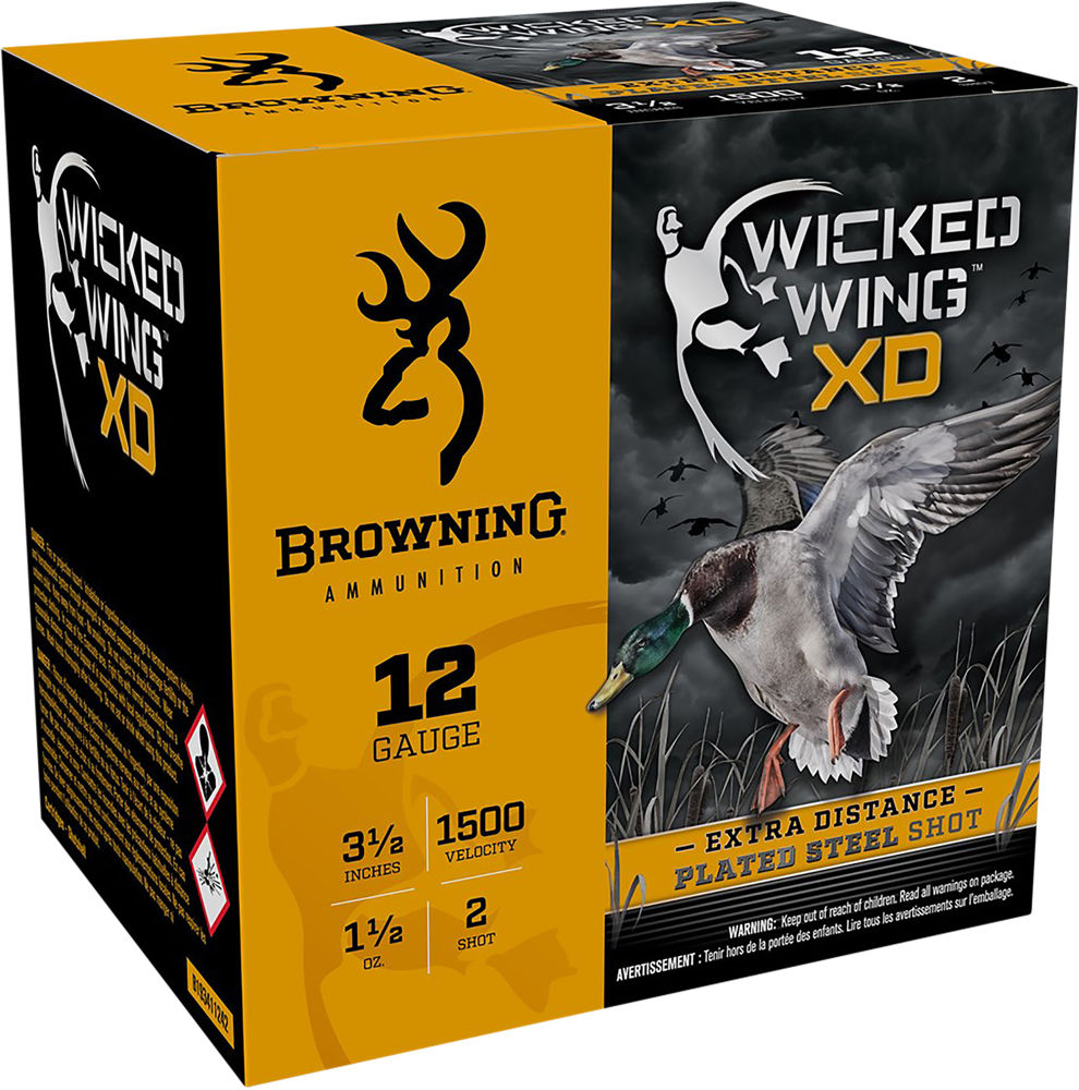 Browning Ammo Wicked Wing XD Extra Distance 12 Gauge 3.50" Steel