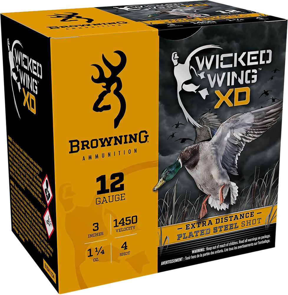 Browning Ammo Wicked Wing XD Extra Distance 12 Gauge 3" Steel