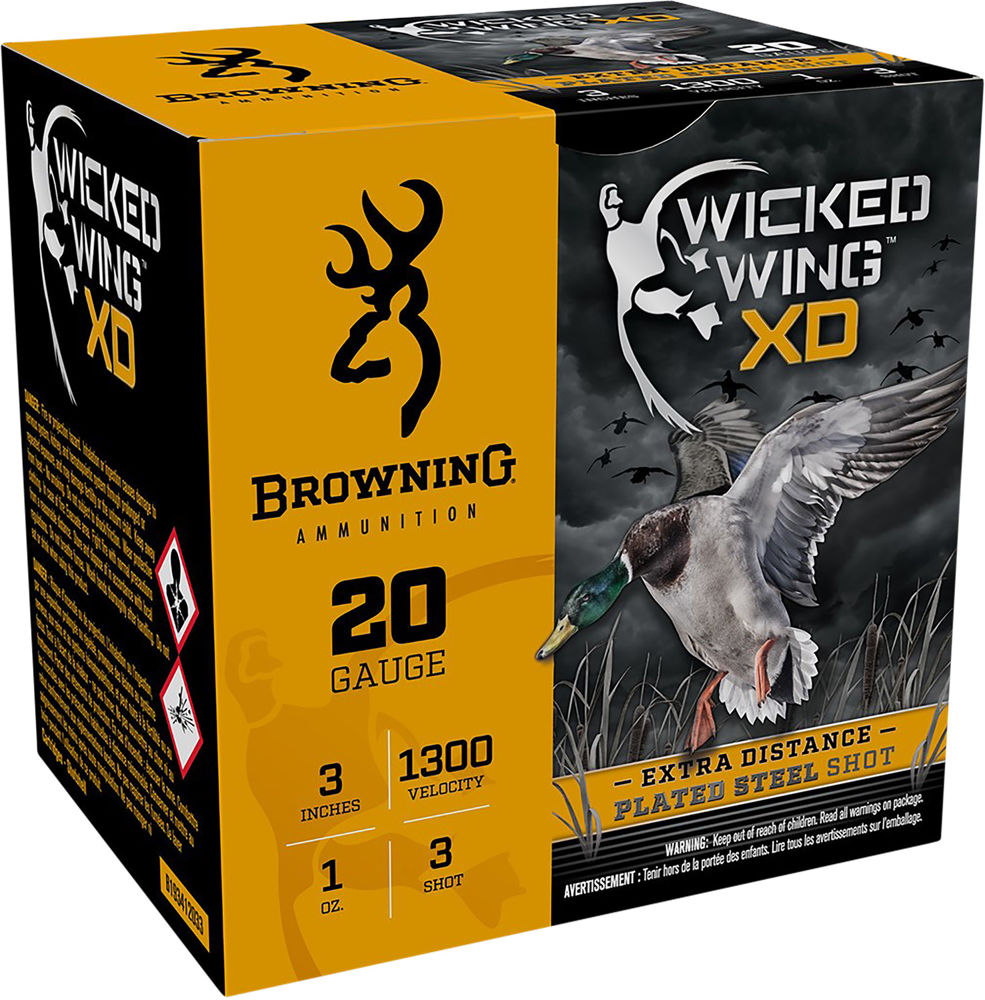 Browning Ammo Wicked Wing XD Extra Distance 20 Gauge 3" Steel