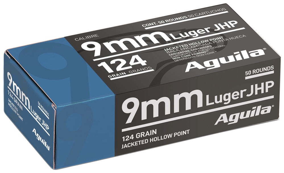 Aguila Personal Defense 9mm Luger 124 gr Jacketed Hollow Point (JHP)
