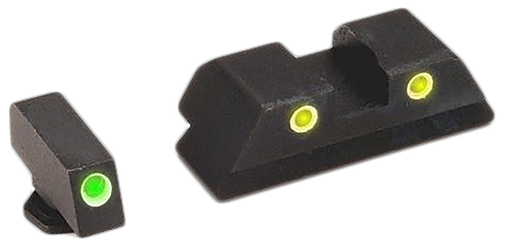 AmeriGlo Classic Tritium Sight for Glock Sight Tritium Front/Rear Black Steel