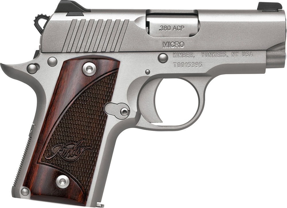 KIMBER MFG.,INC Micro Stainless Rosewood NS 380 ACP